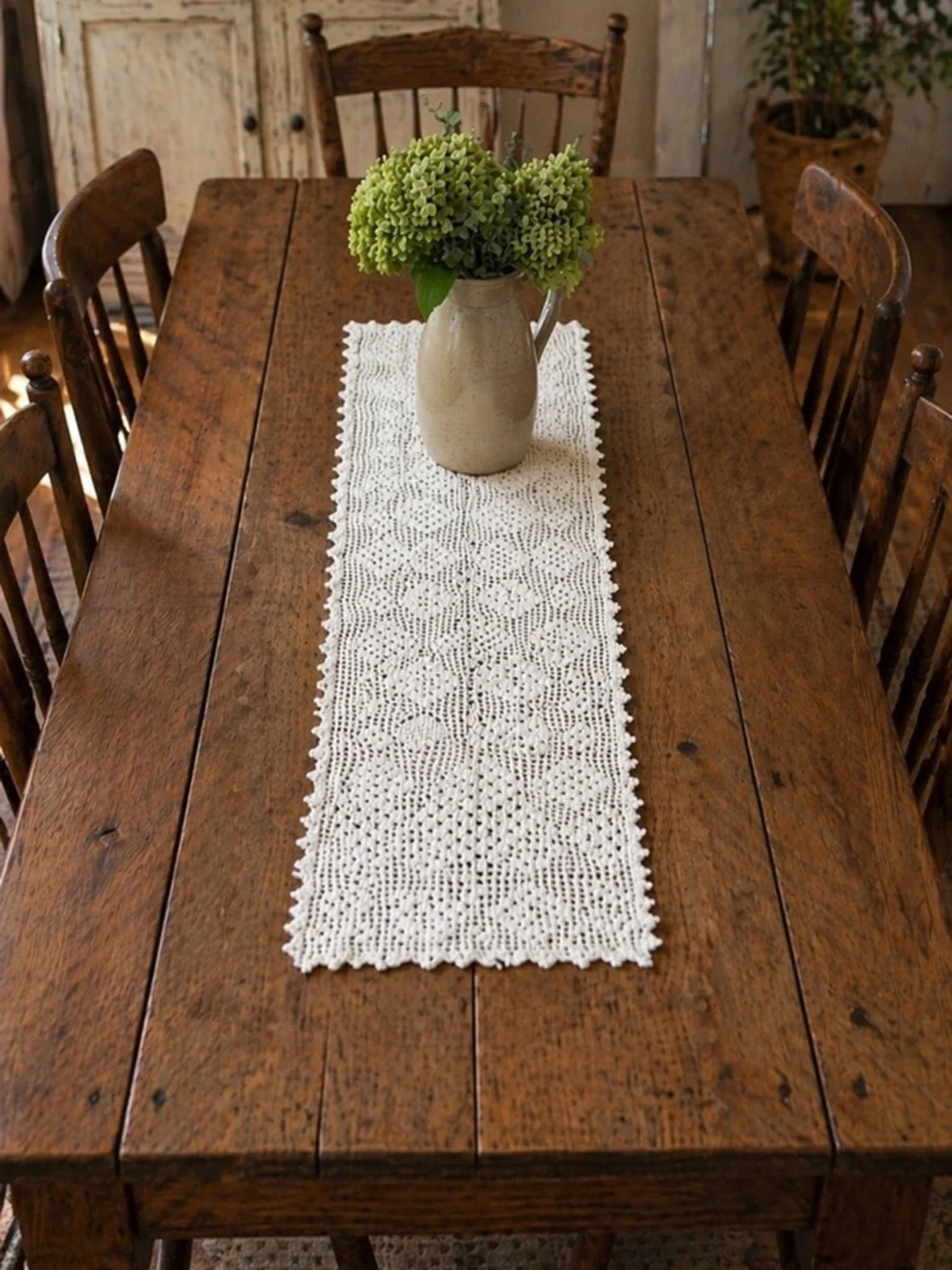 Vintage Crochet Table Runner